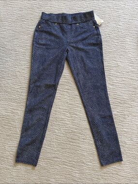 MICHAEL Michael Kors Navy and White Skinny Ankle Pants